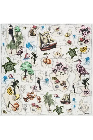 Bimba y Lola Map-print scarf