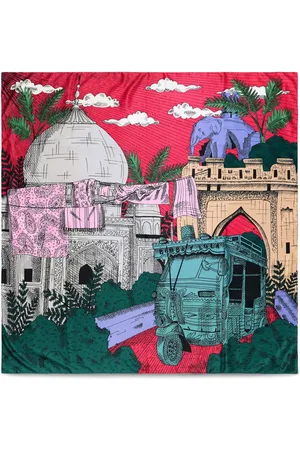 Bimba y Lola Indian City-motif scarf