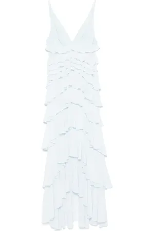 Elisabetta Franchi Georgette tiered gown