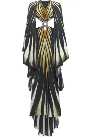 Roberto Cavalli Striped maxi dress