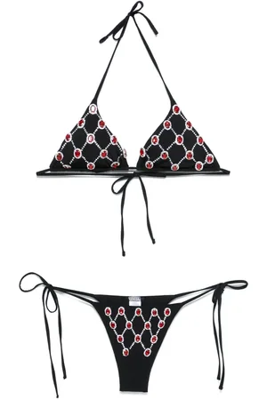 VENUJA Crystal-embellished bikini
