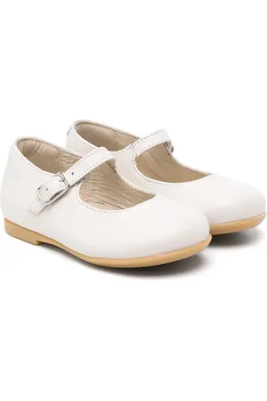 DOUUOD KIDS Round-toe leather ballerina shoes
