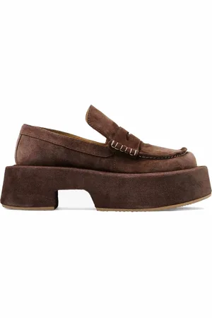 J.W.Anderson 50mm platform suede loafers