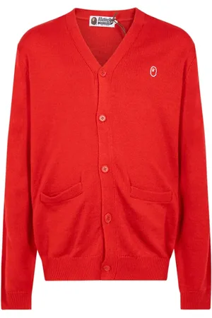 A Bathing Ape X Kid Cudi logo-patch cardigan