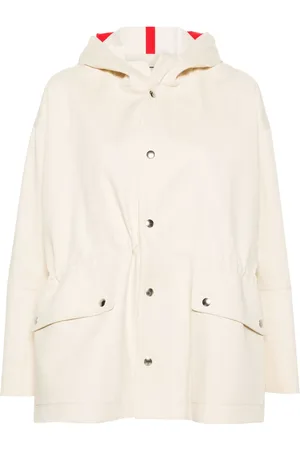 Plan C Hooded twill parka jacket