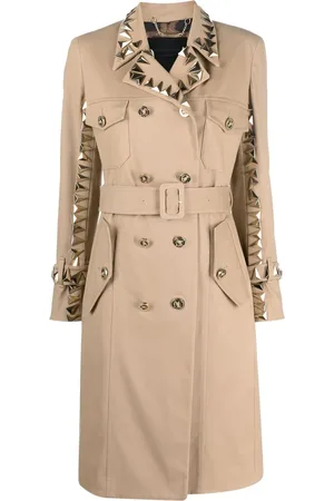 Philipp Plein Studded belted trench coat