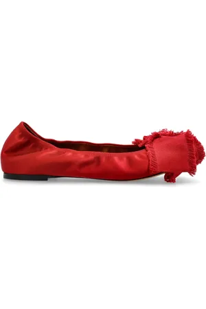 Lanvin Satin bow ballerina shoes