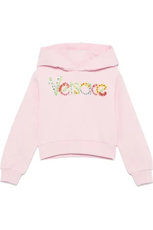 VERSACE Logo-embroidered hoodie