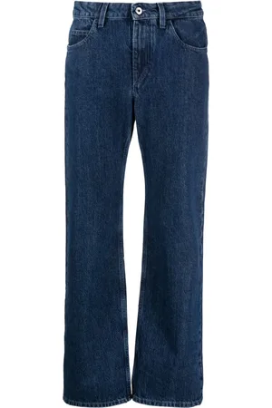 OFF-WHITE Low-rise cropped straight-leg jeans