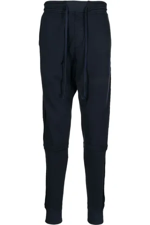 GREG LAUREN Stretch-cotton drawstring-waistband track pants