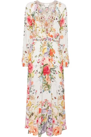 Camilla Raglan floral-print maxi dress