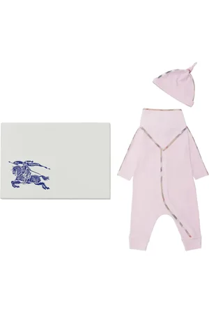 Burberry Check-trim babygrow (set of three)