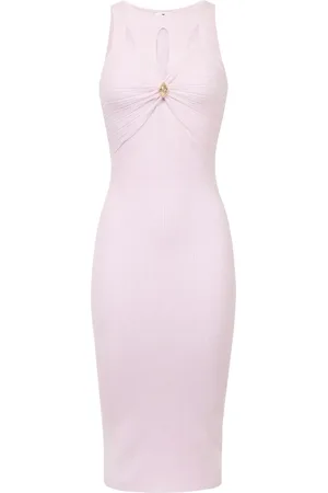 Elisabetta Franchi Ribbed-knit cut-out dress