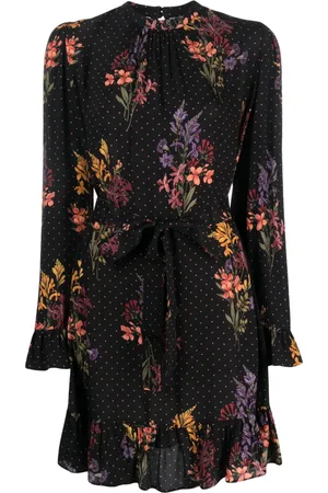 Twin-Set Crepe floral polka-dot mini dress
