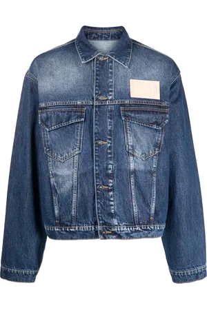 A-cold-wall* Vintage-wash logo-print denim jacket