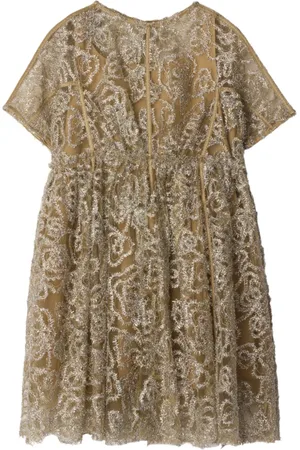 Burberry Metallic tulle dress