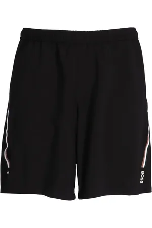 HUGO BOSS Side-stripe logo-print track shorts