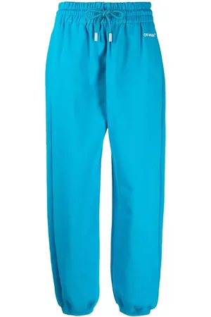 OFF-WHITE Logo-embroidered cotton track pants