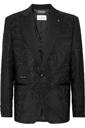 Philipp Plein Hexagon crystal-embellished blazer