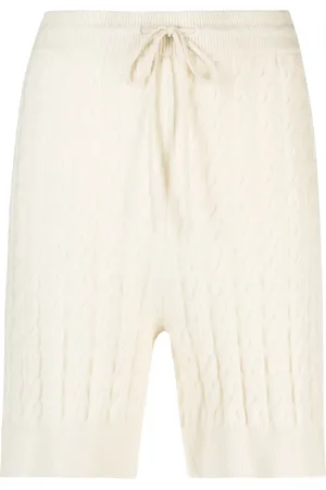 Totême Drawstring cable-knit shorts