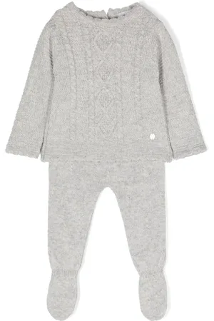 PATACHOU Cable-knit babygrow set