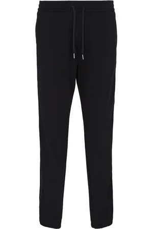 Armani Exchange Logo-stripe cotton track pants
