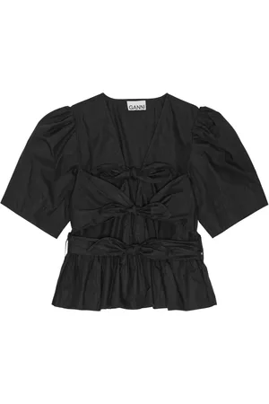 Ganni Bow-detail blouse