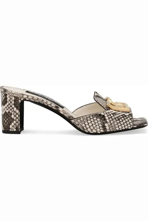 Dolce & Gabbana DG logo leather mules