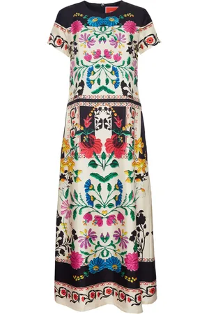 La DoubleJ Swing floral-print maxi dress