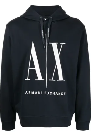Armani Exchange Logo-print long-sleeve hoodie