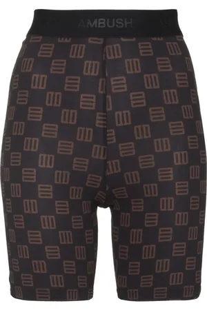 AMBUSH Monogram-print high-waist cycling shorts