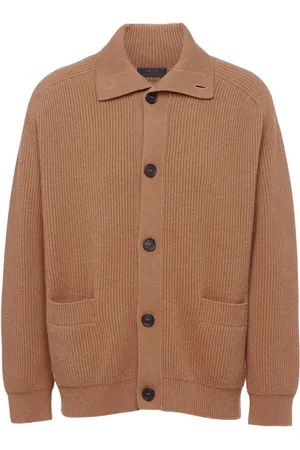Prada Ribbed-knit cashmere cardigan