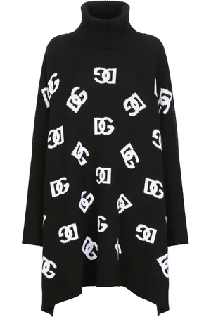 Dolce & Gabbana Logo-jacquard roll-neck poncho
