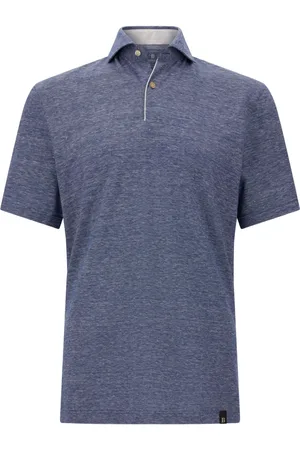 Boggi Milano Cotton-linen polo shirt
