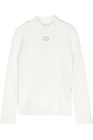 Twin-Set Logo-plaque ribbed T-shirt