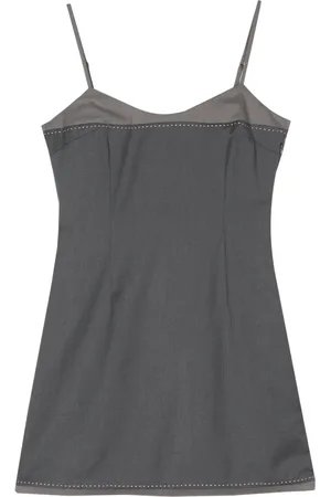 REMAIN Spaghetti-strap contrast-stitching minidress