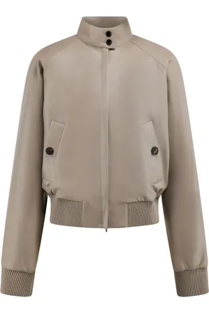 Salvatore Ferragamo Cropped nappa bomber jacket