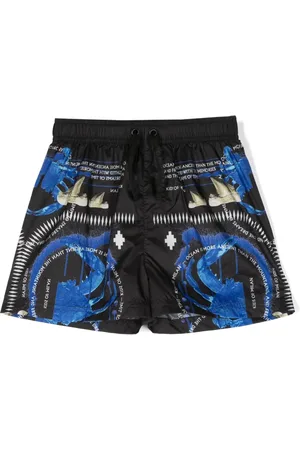 MARCELO BURLON Graphic-print swim shorts
