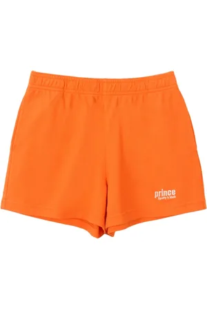 Sporty & Rich Prince-embroidery cotton track shorts