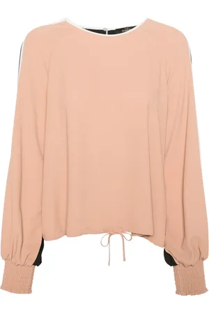 Twin-Set Colour-block crepe blouse