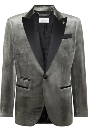 Philipp Plein Contrast-lapel velvet blazer