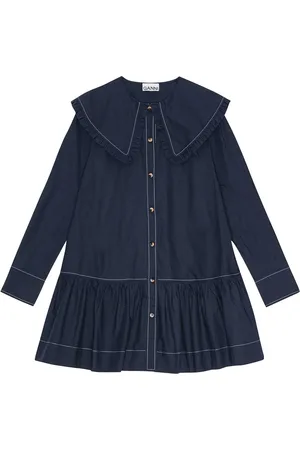 Ganni Cotton poplin mini dress