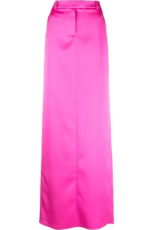 GIUSEPPE DI MORABITO Mid-rise satin-finish maxi skirt