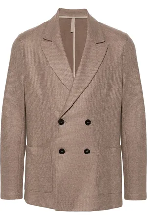 Harris Wharf London Honeycomb-knit double-breasted blazer