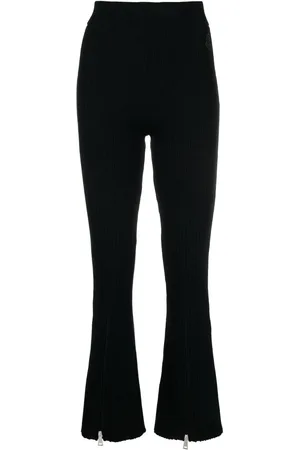 Moncler Ribbed-knit flared trousers