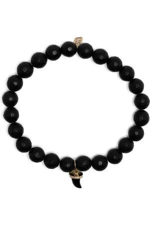 Sydney Evan 14kt yellow-gold Horn beaded diamond bracelet