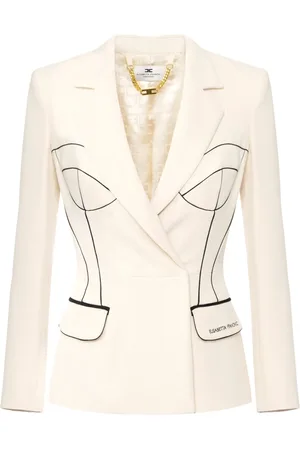Elisabetta Franchi Contrasting piping jacket