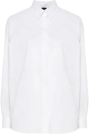 Pinko Embroidered-logo poplin shirt