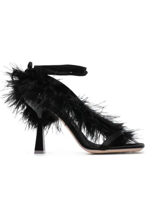 Sebastian Marie A. 110mm feather-trim sandals