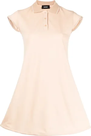 We11 Done Contrasting-trim flared cotton dress